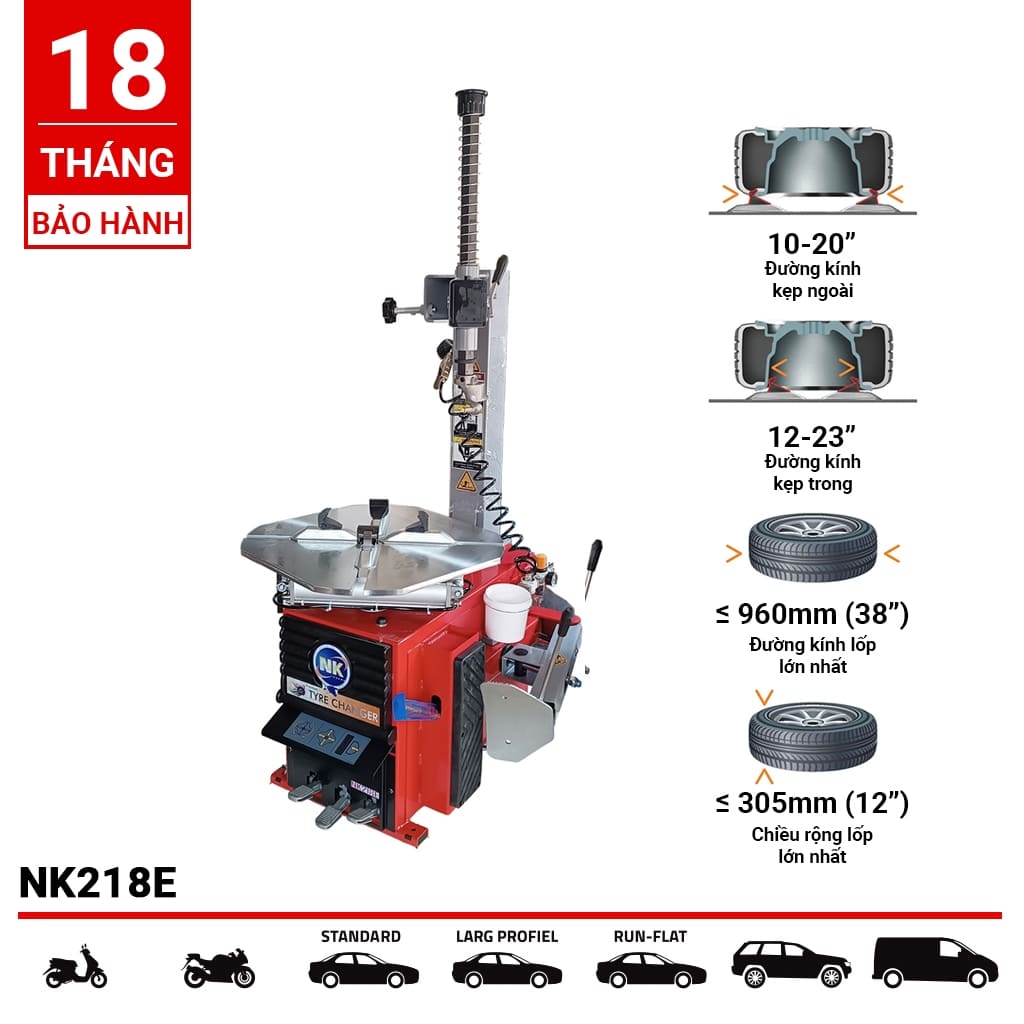 máy tháo vỏ xe nk218e