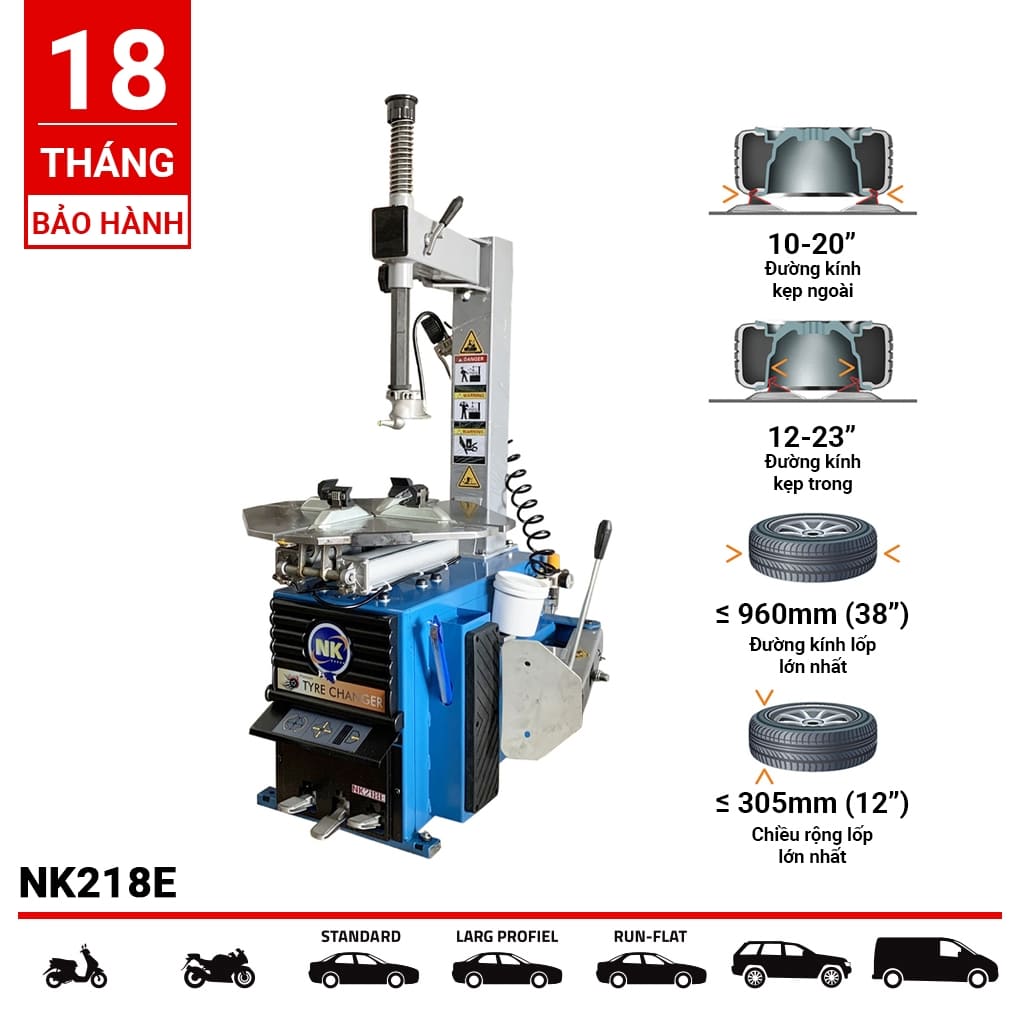 máy tháo vỏ xe nk218e